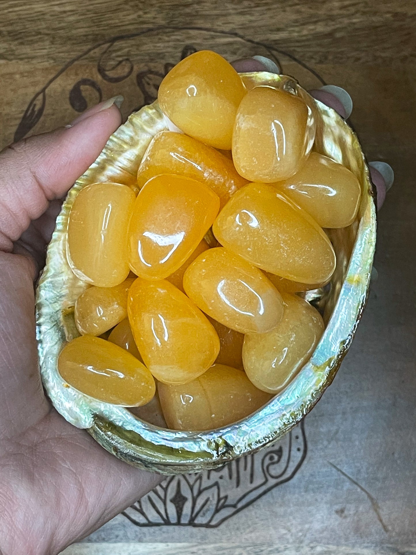 Sherbert Orange Calcite Tumbles
