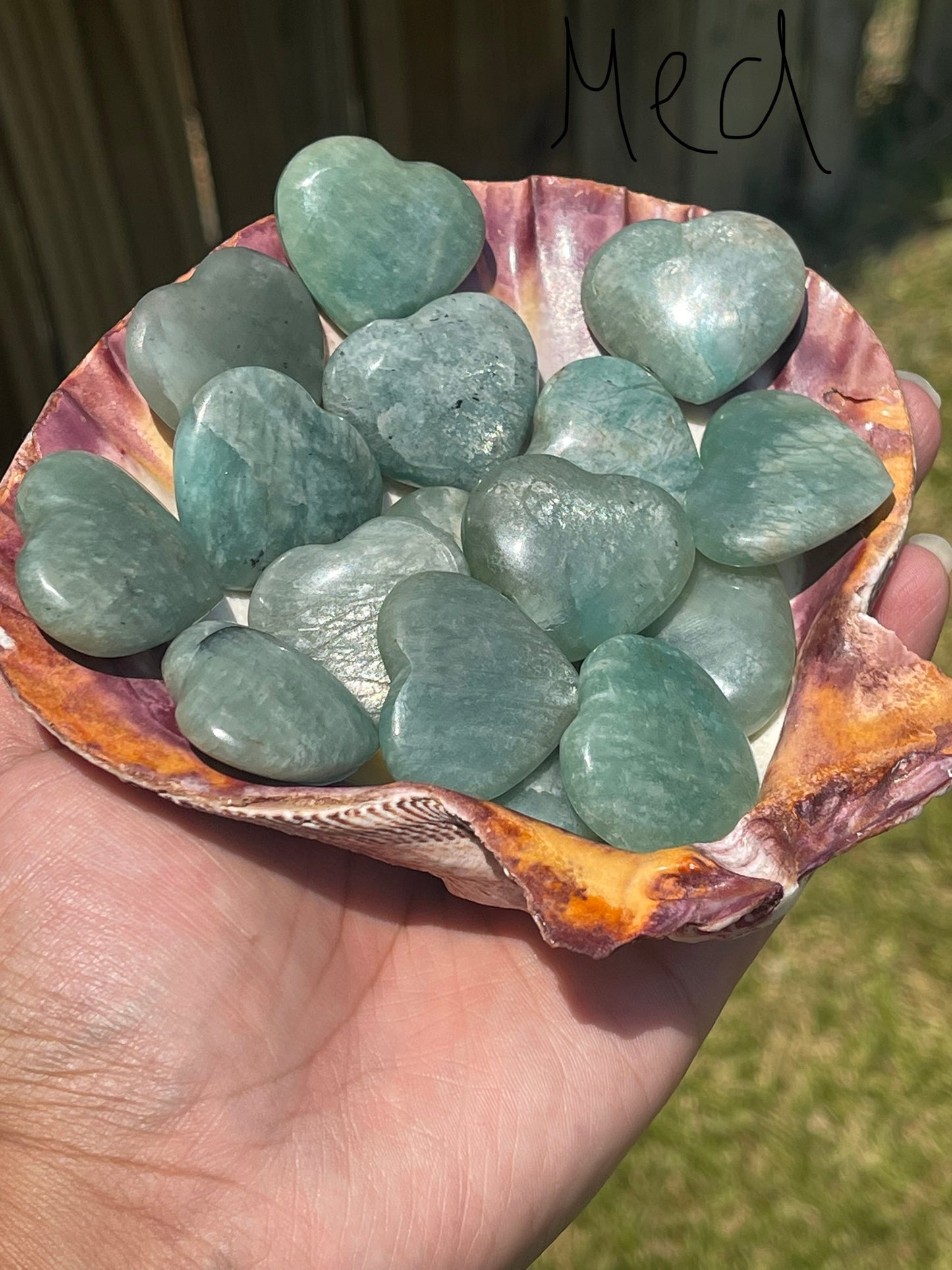 Amazonite Hearts
