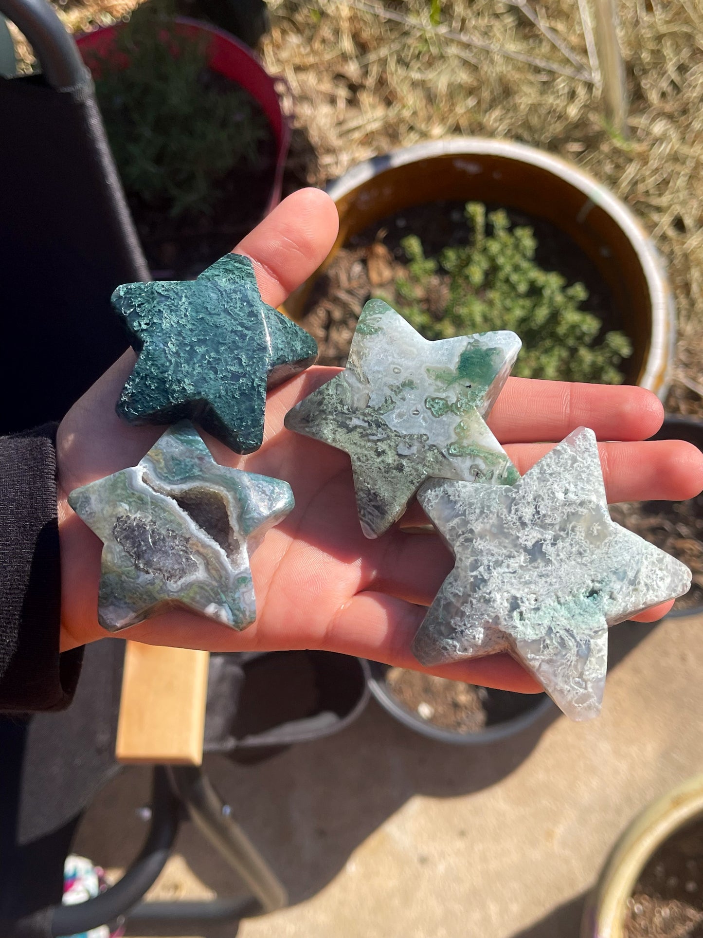 Moss Agate Stars