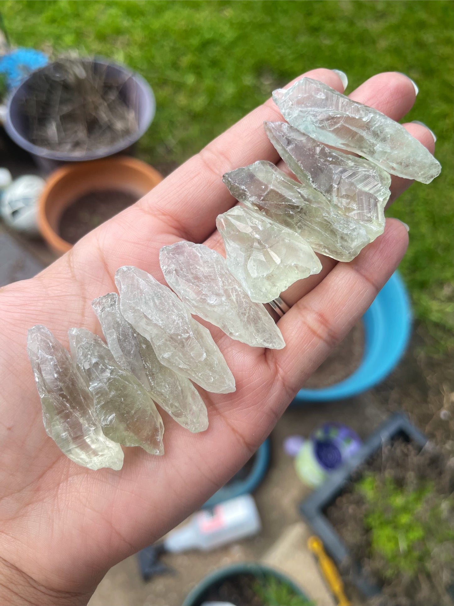 Prasiolite "Green Amethyst" Raw Pieces