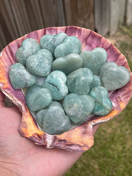 Amazonite Hearts
