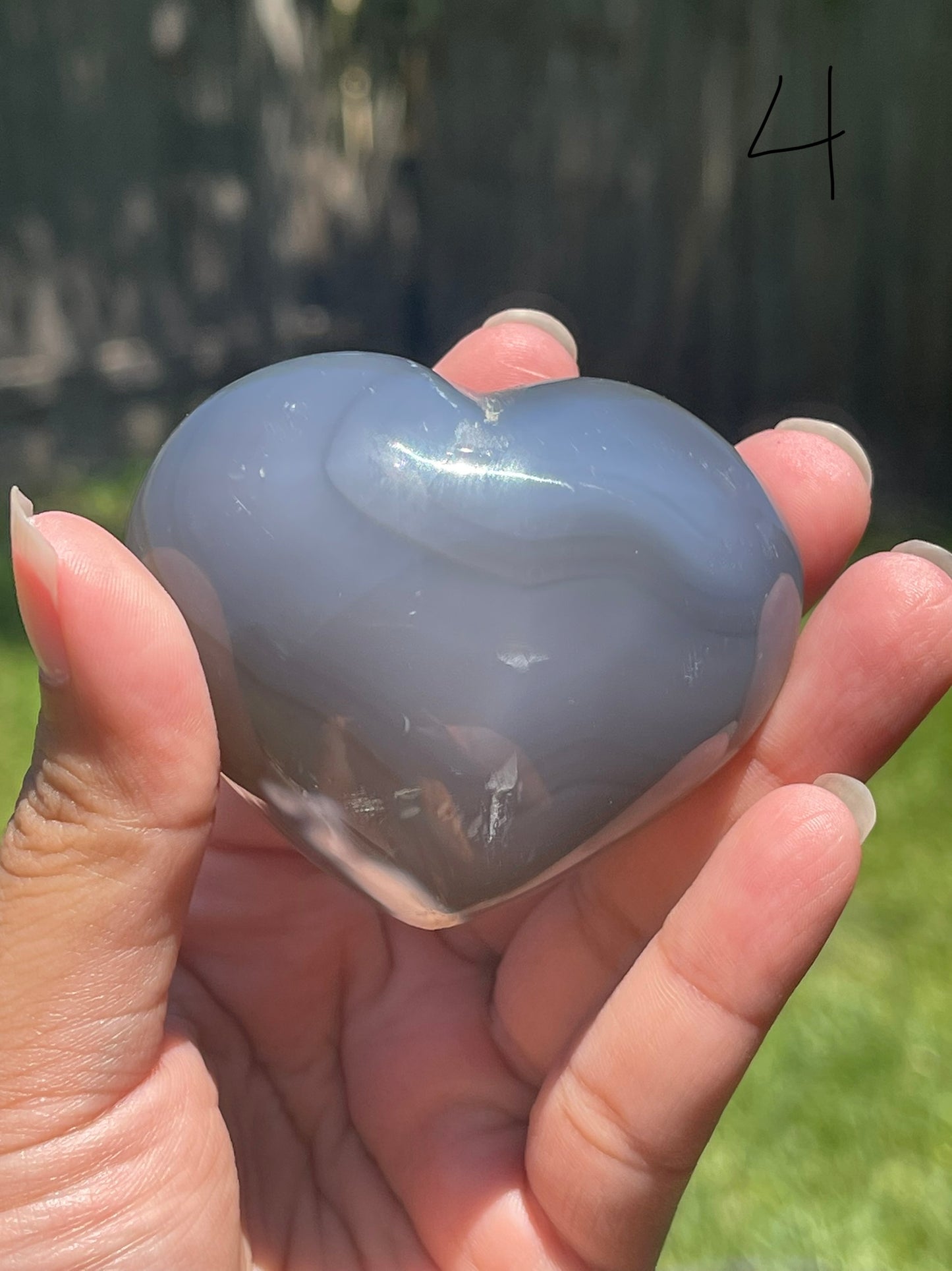Orca Agate Hearts