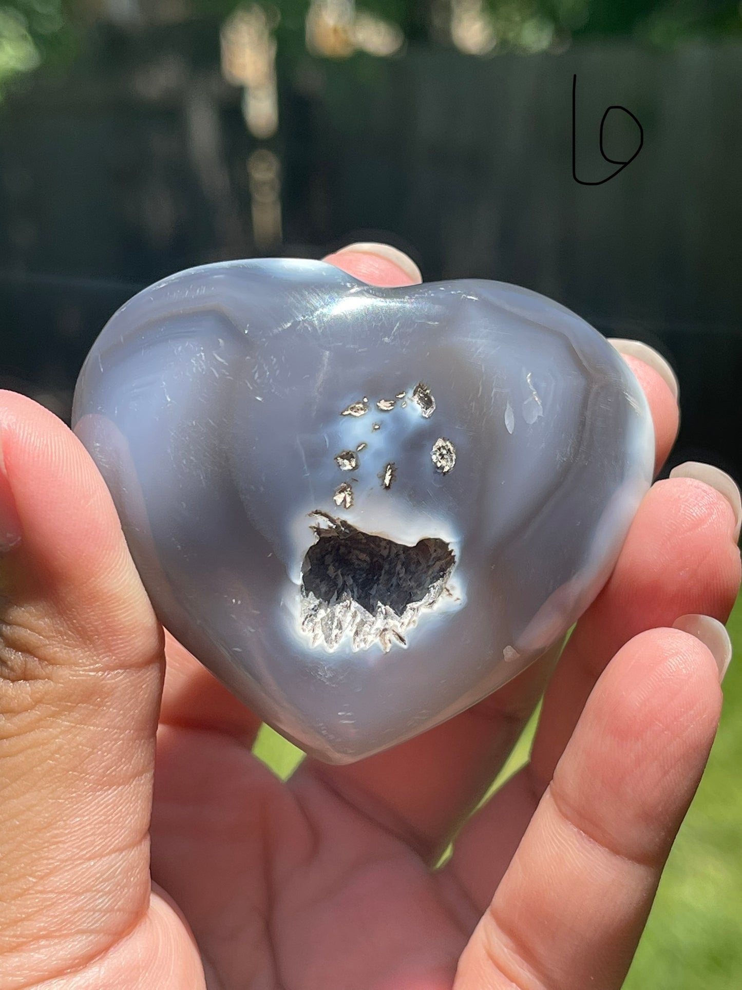 Orca Agate Hearts