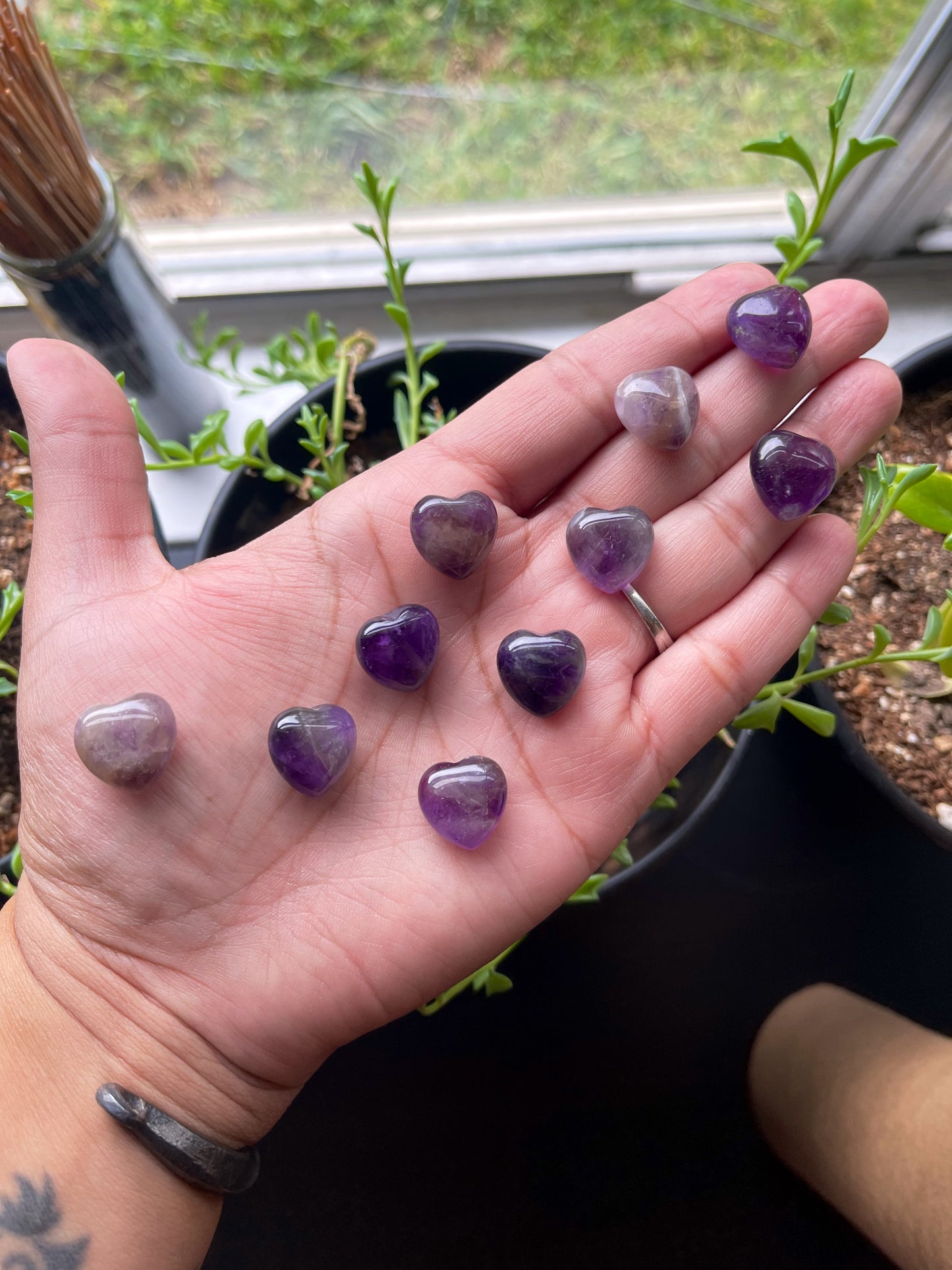 Extra Mini Dream Amethyst Hearts