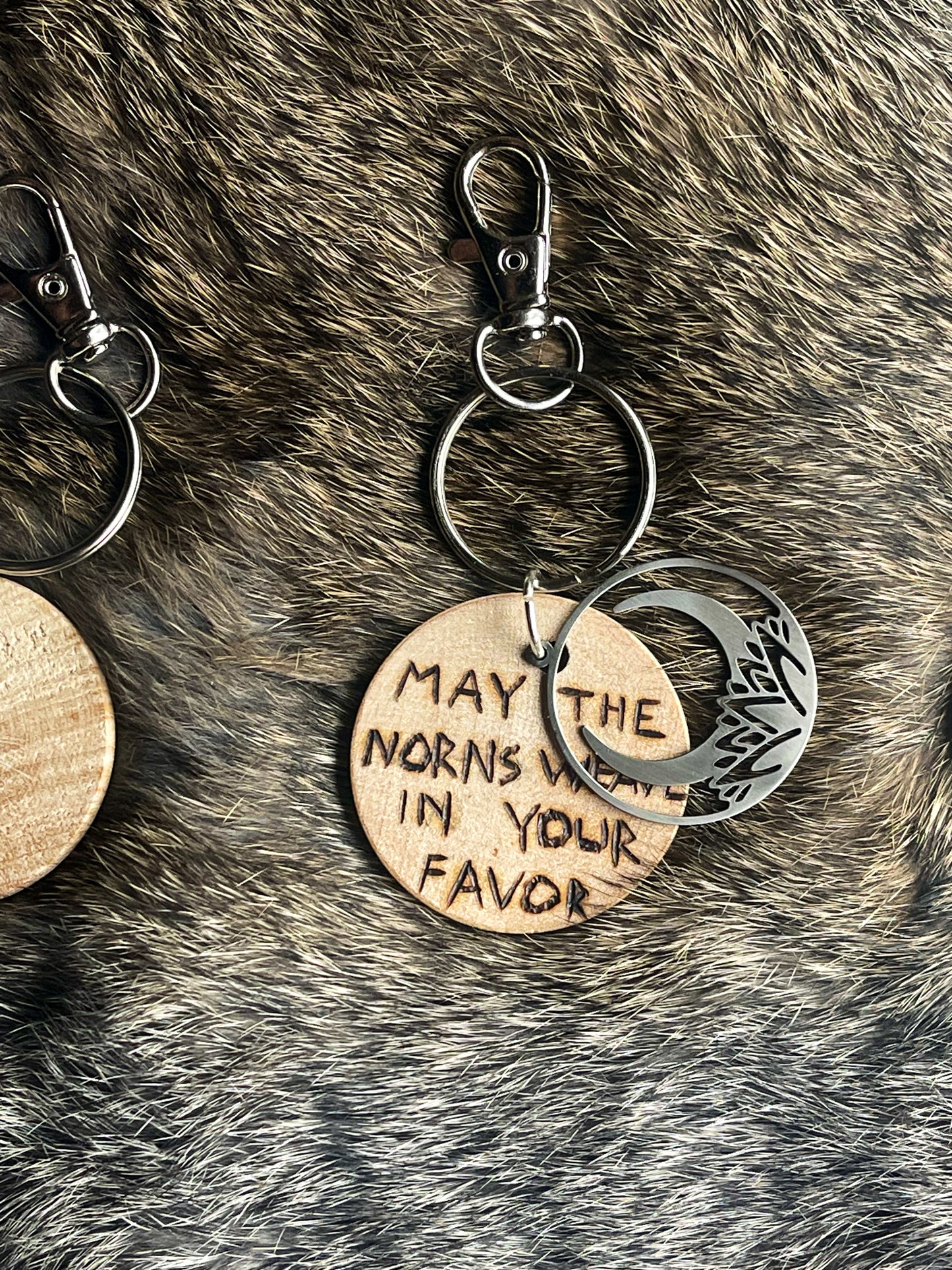 Safe Travels Maple Keychains
