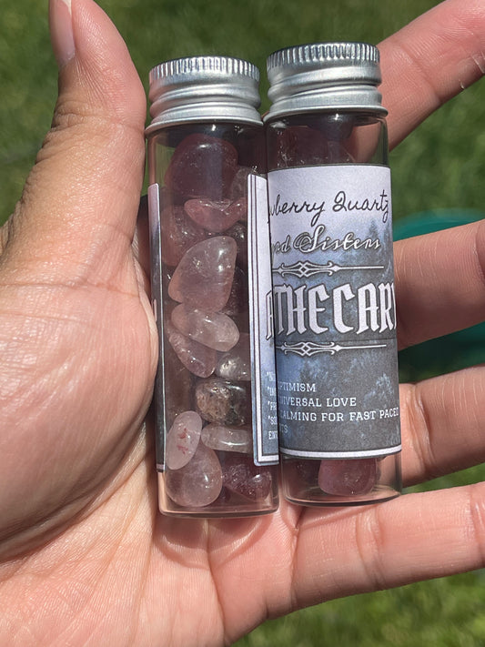 Strawberry Quartz Crystal Chips