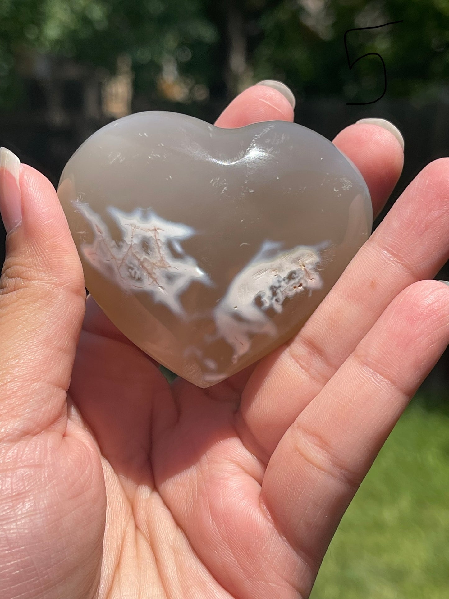 Orca Agate Hearts