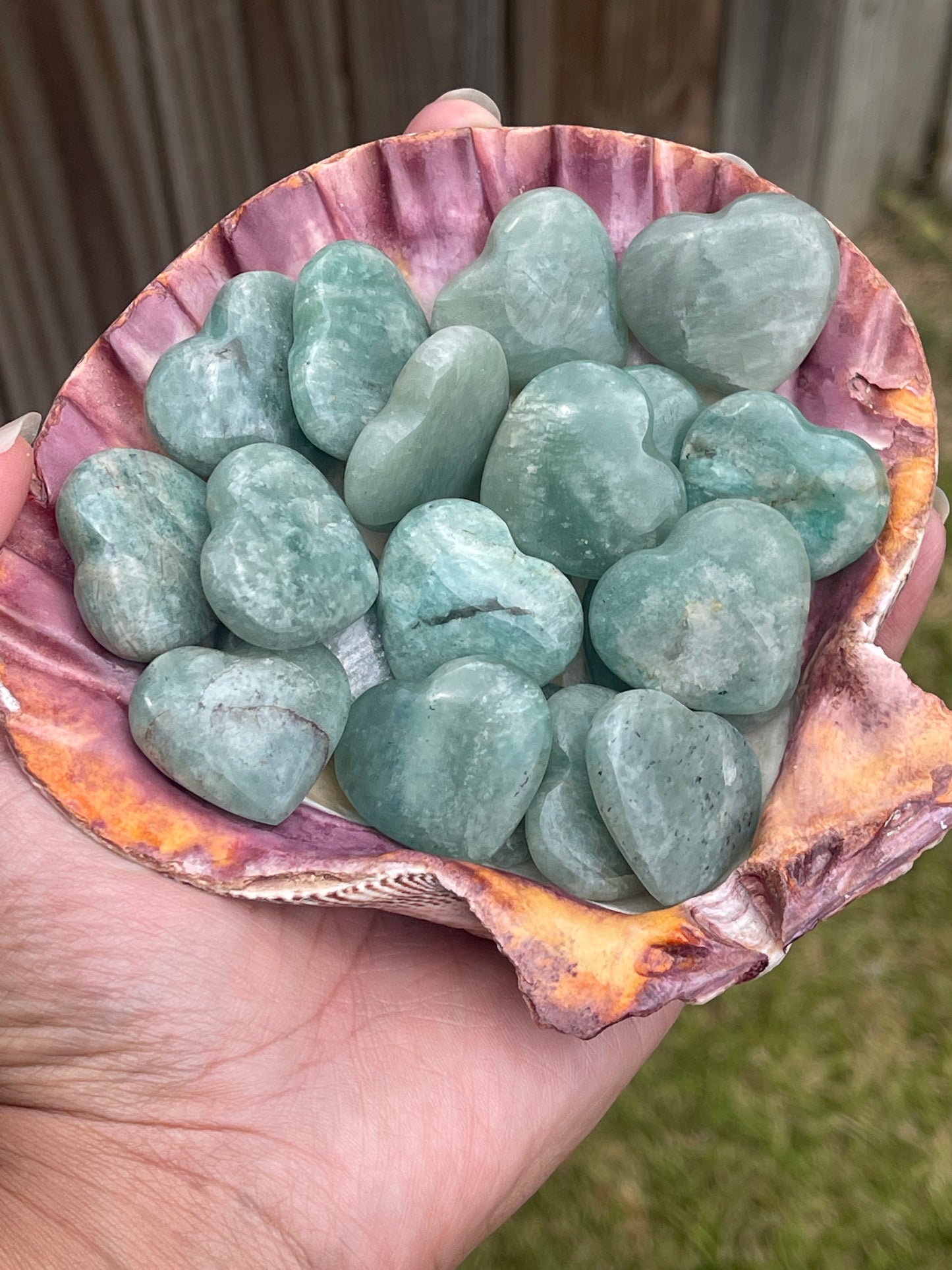 Amazonite Hearts