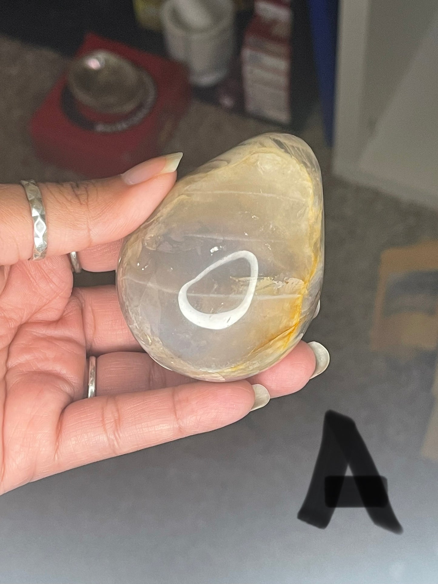 Blue Rose Quartz Egg