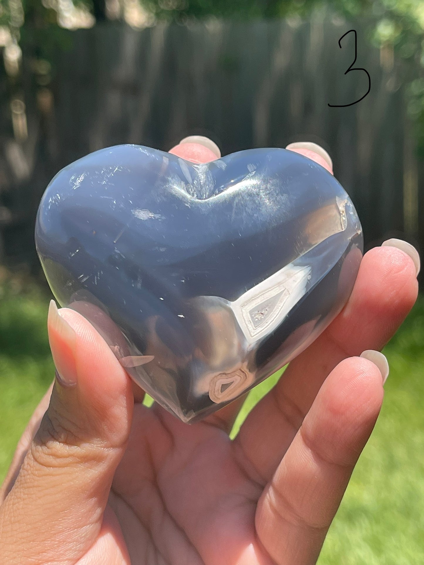 Orca Agate Hearts
