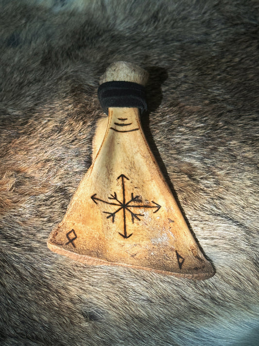 Banish & Protect Talisman Hand Burned Goat Scapula