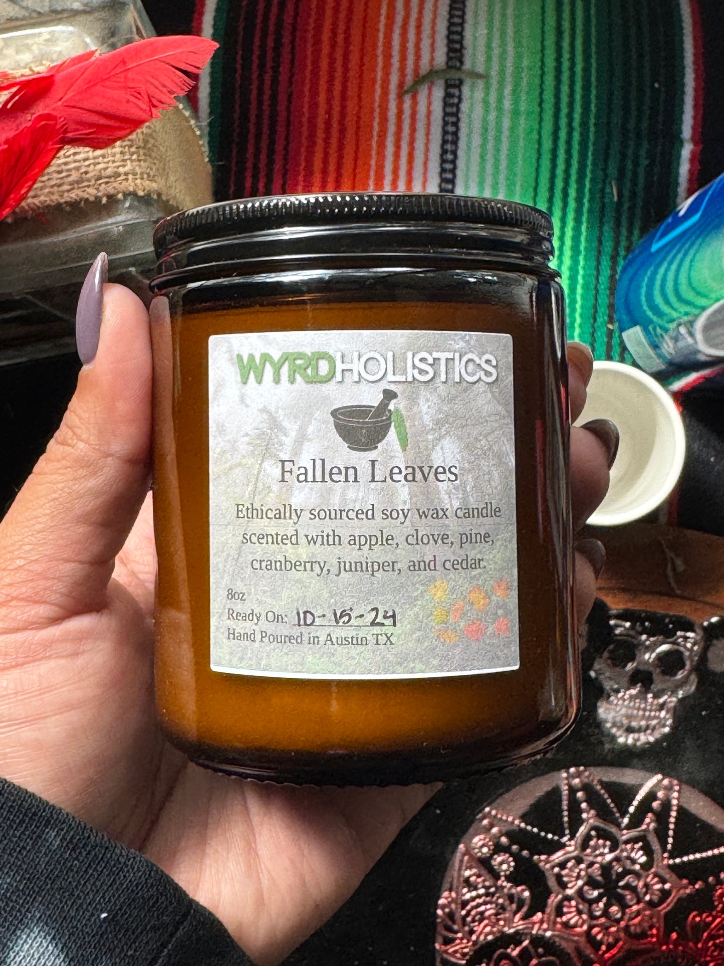 Fallen Leaves Hand Poured Soy Wax Candle