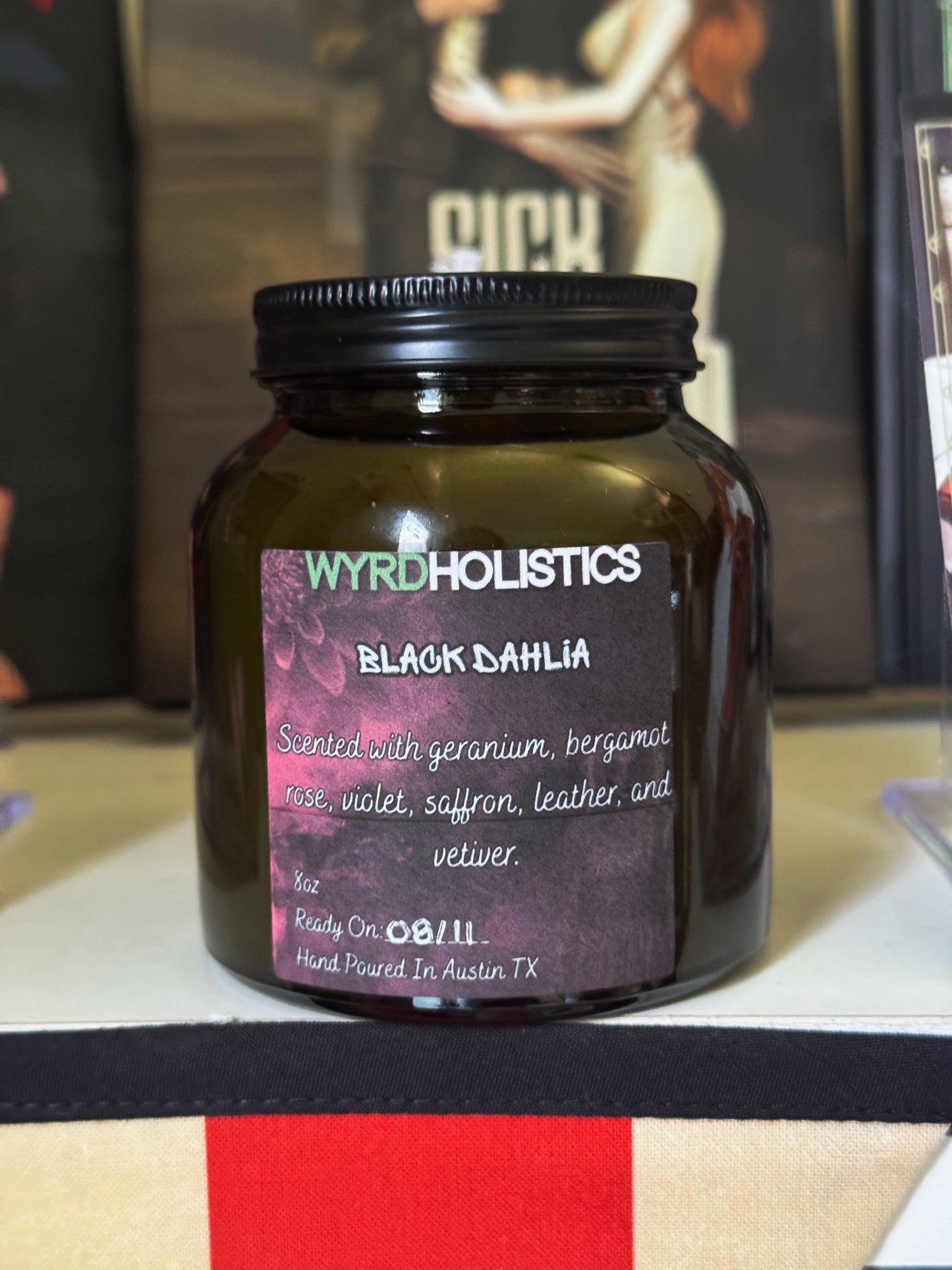 Black Dahlia // Hand Poured Soy Wax Candle