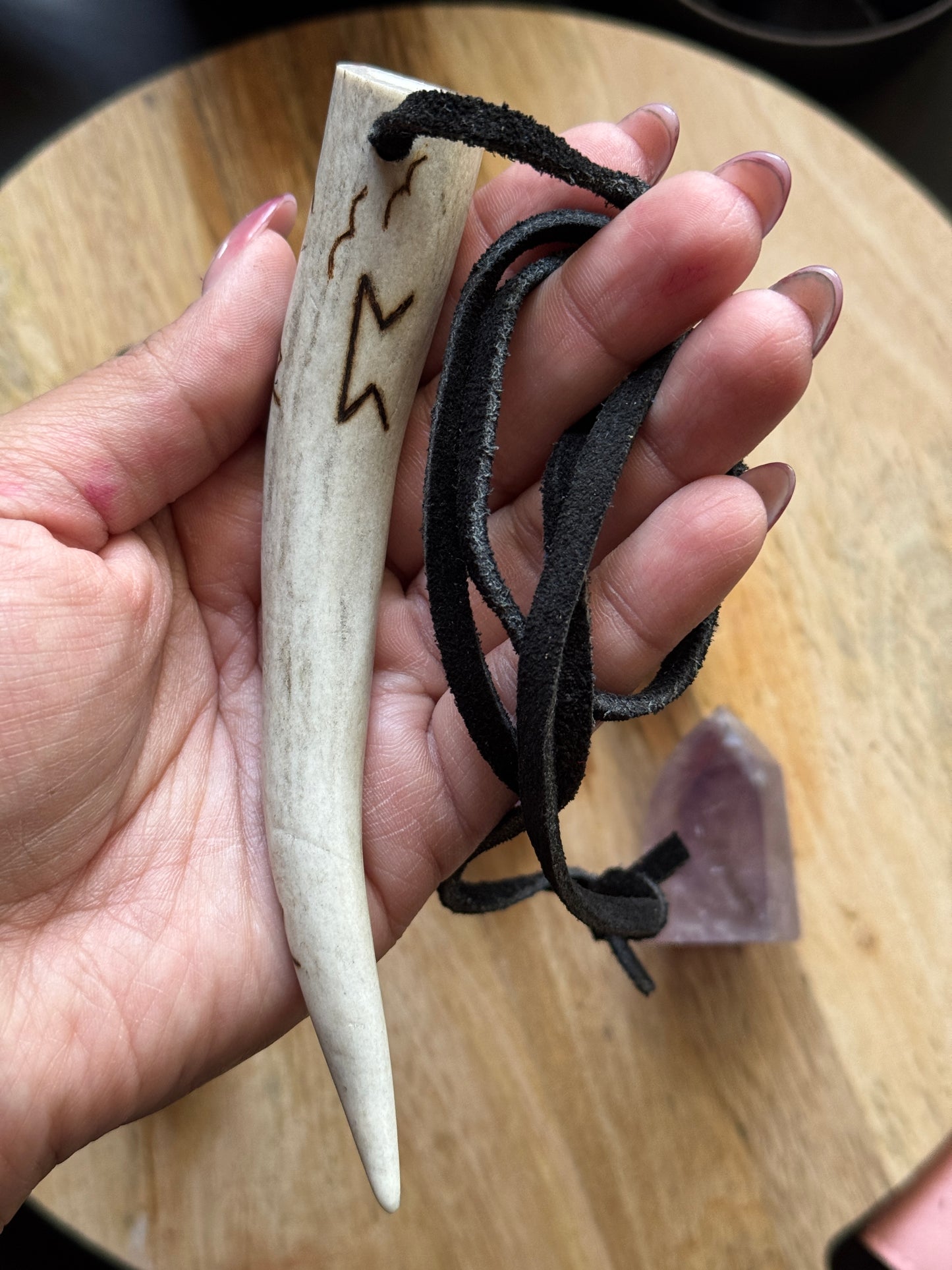 Noble Warrior Antler Talisman