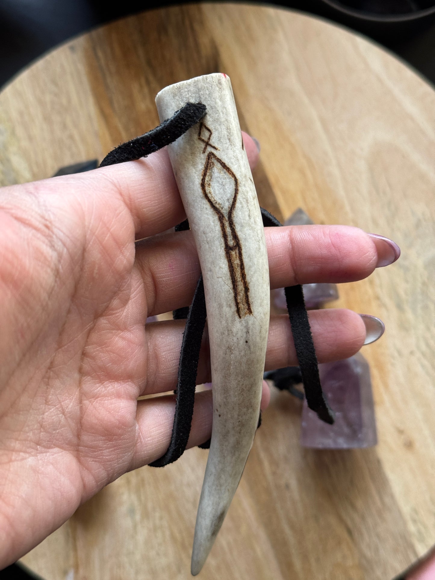 Noble Warrior Antler Talisman