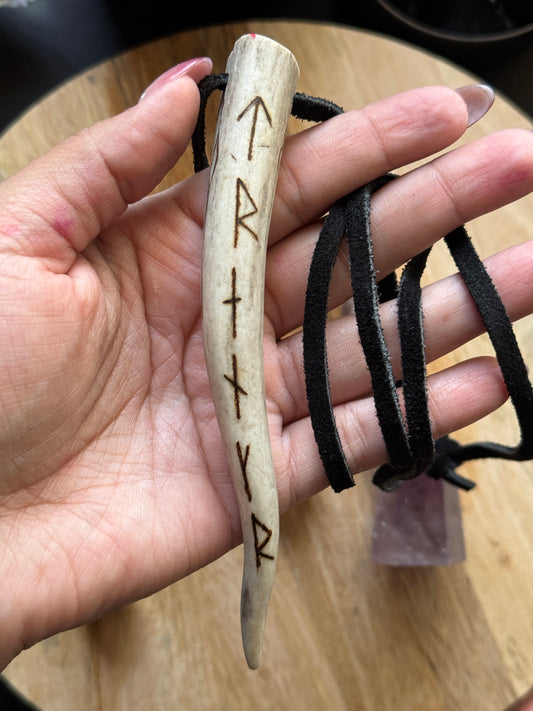 Noble Warrior Antler Talisman