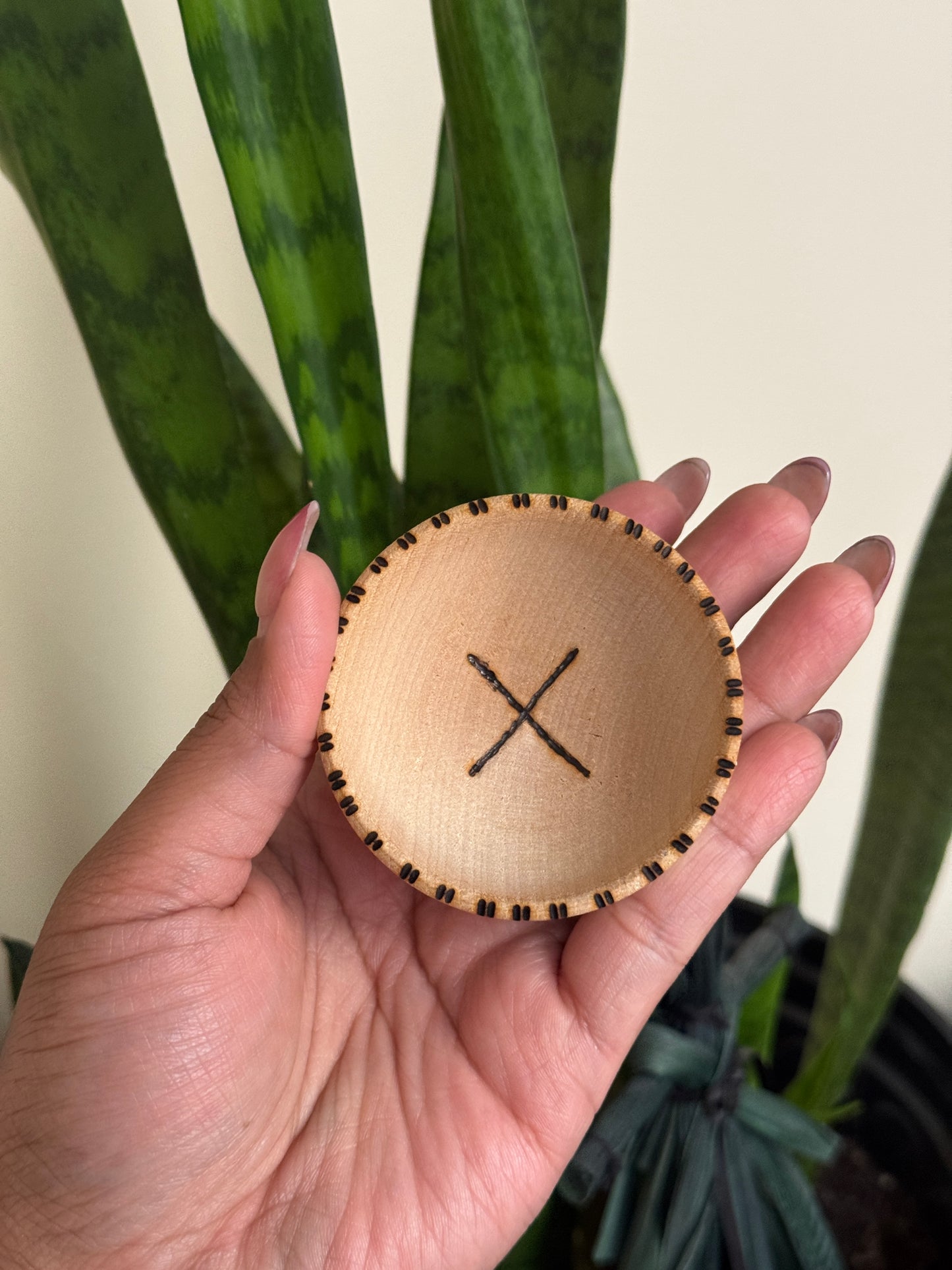 Blot Hand Burned Mini Wooden Altar Bowl