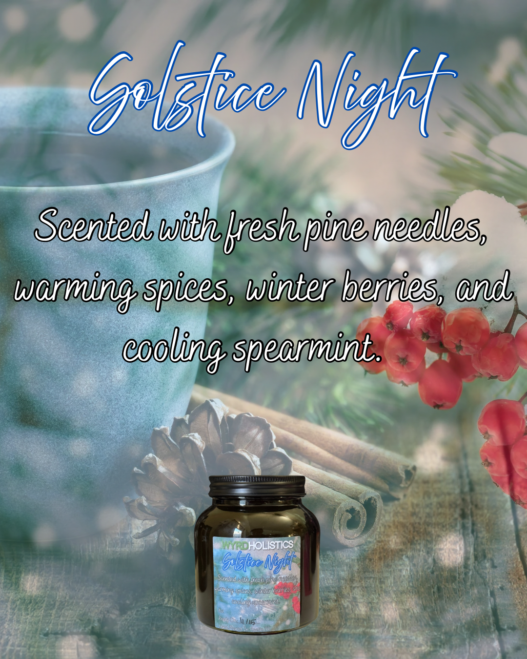 Solstice Night Organic Soy Wax Candle