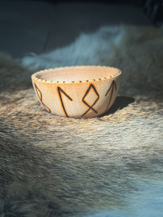 BLOT Hand Burned Mini Wooden Altar Bowl