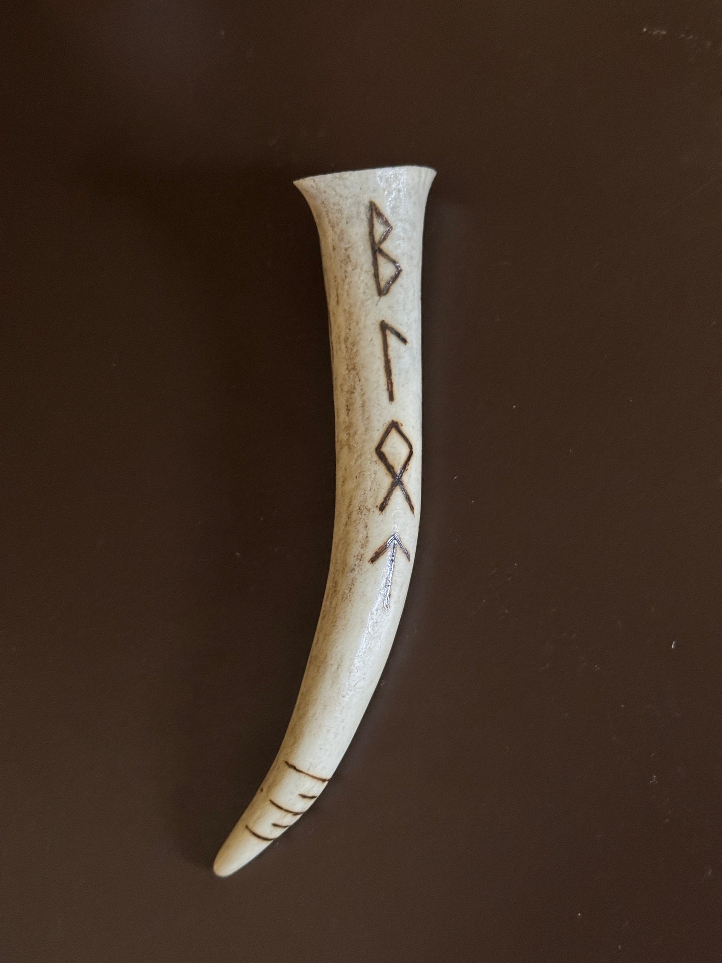 Blot Antler Talisman // Hand Burned