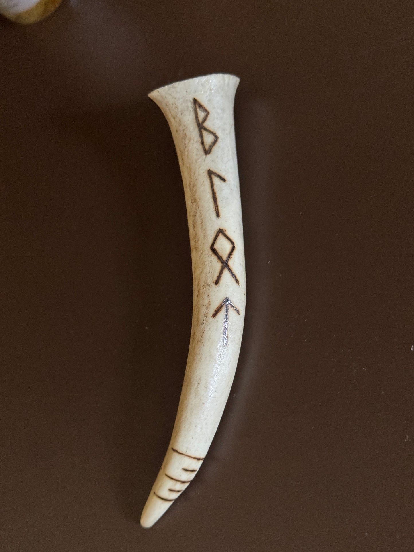 Blot Antler Talisman // Hand Burned
