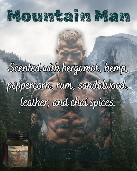 Mountain Man // Hand Poured Soy Wax Candle