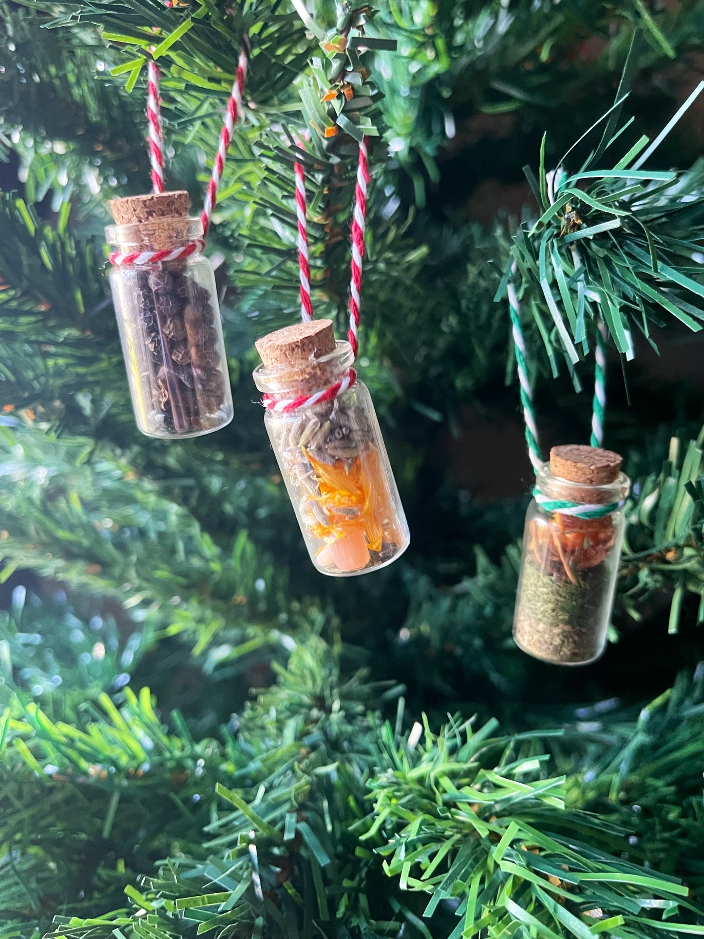 3 Pack Spell Bottle Tree Ornaments