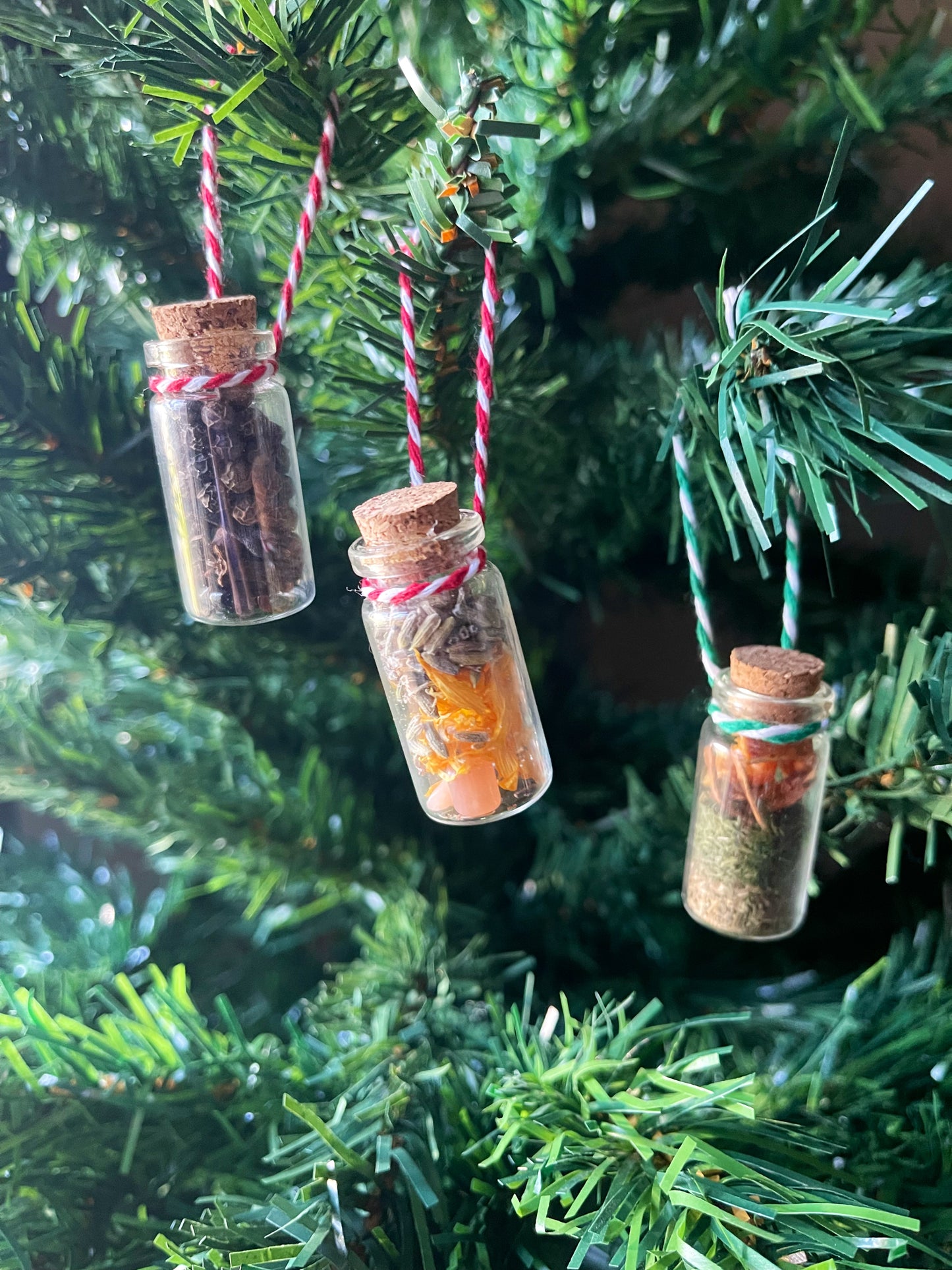 3 Pack Spell Bottle Tree Ornaments