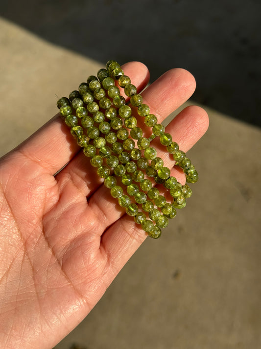 Peridot Crystal Bracelet