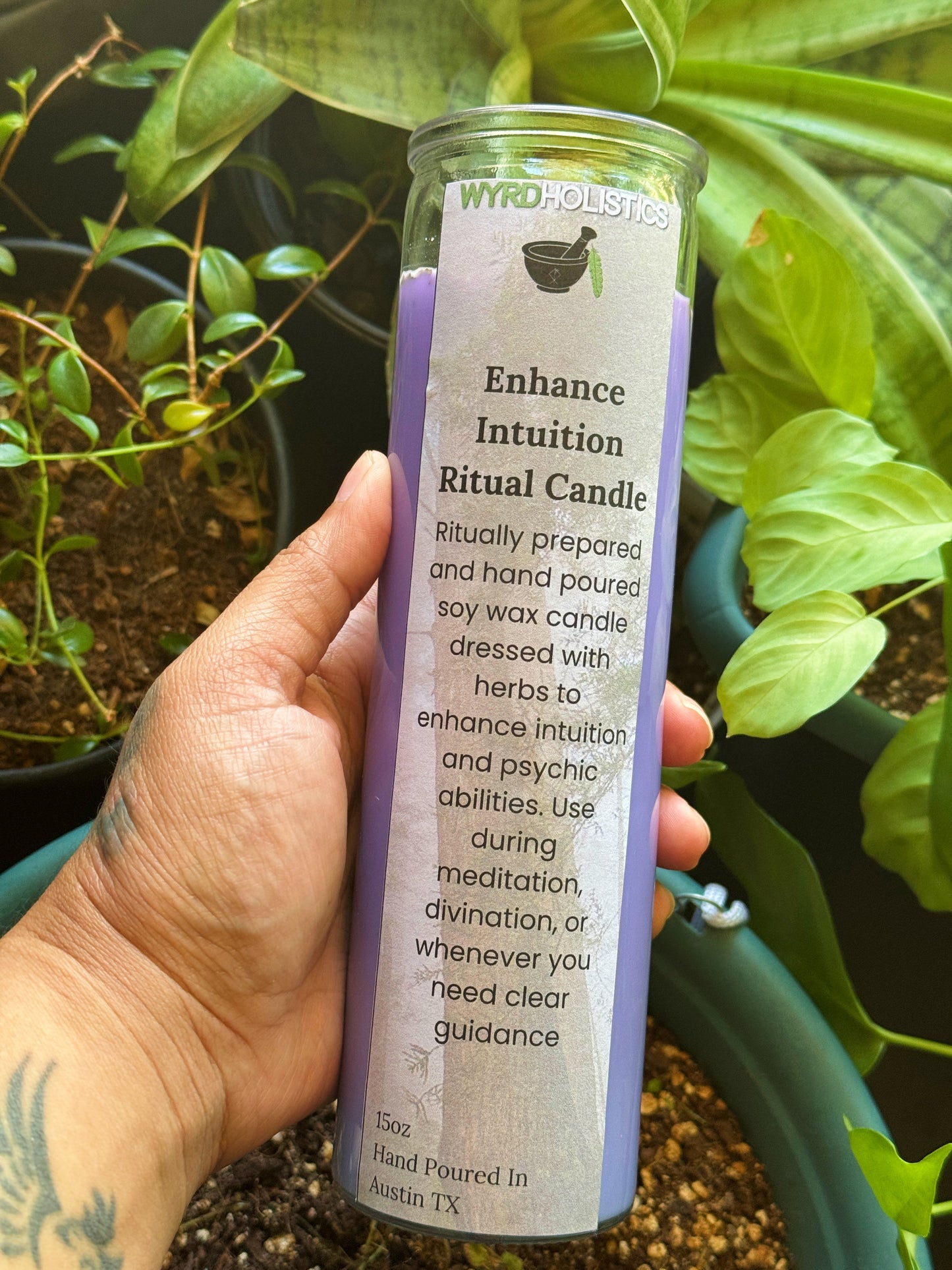 Enhance Intuition Ritual Candle// Novena // 7 Day Candle