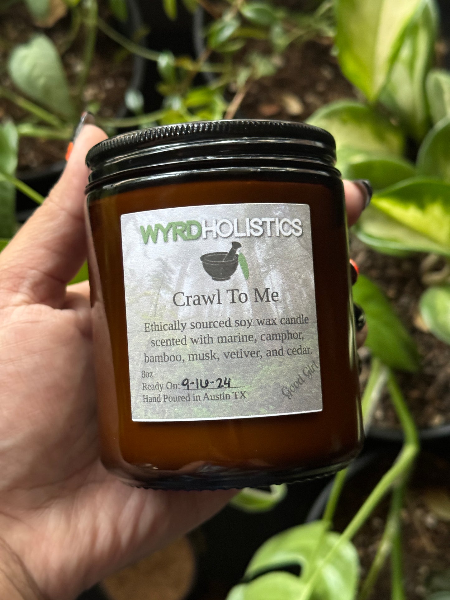 Crawl To Me Hand Poured Soy Wax Candle