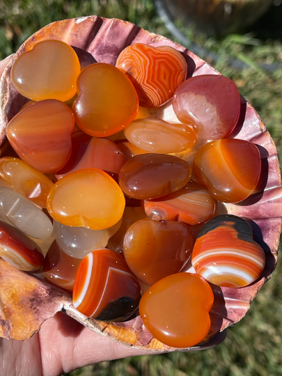 Carnelian Mini Hearts