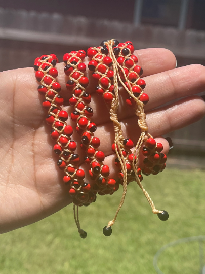 Protection Against Evil Eye Mal de Ojo Peony Seed Bracelets