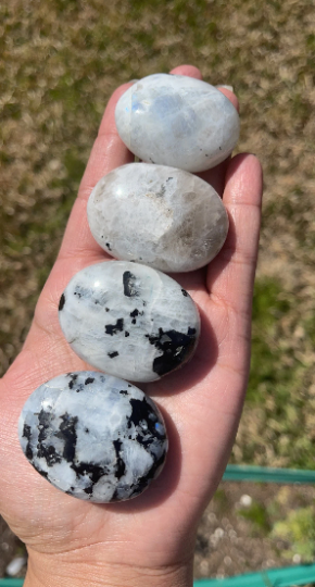 Rainbow Moonstone Palm Stones