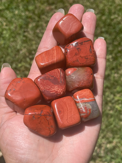 Red Jasper Tumbles Cube Tumbles