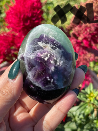 Snowflake Fluorite Palm Stone