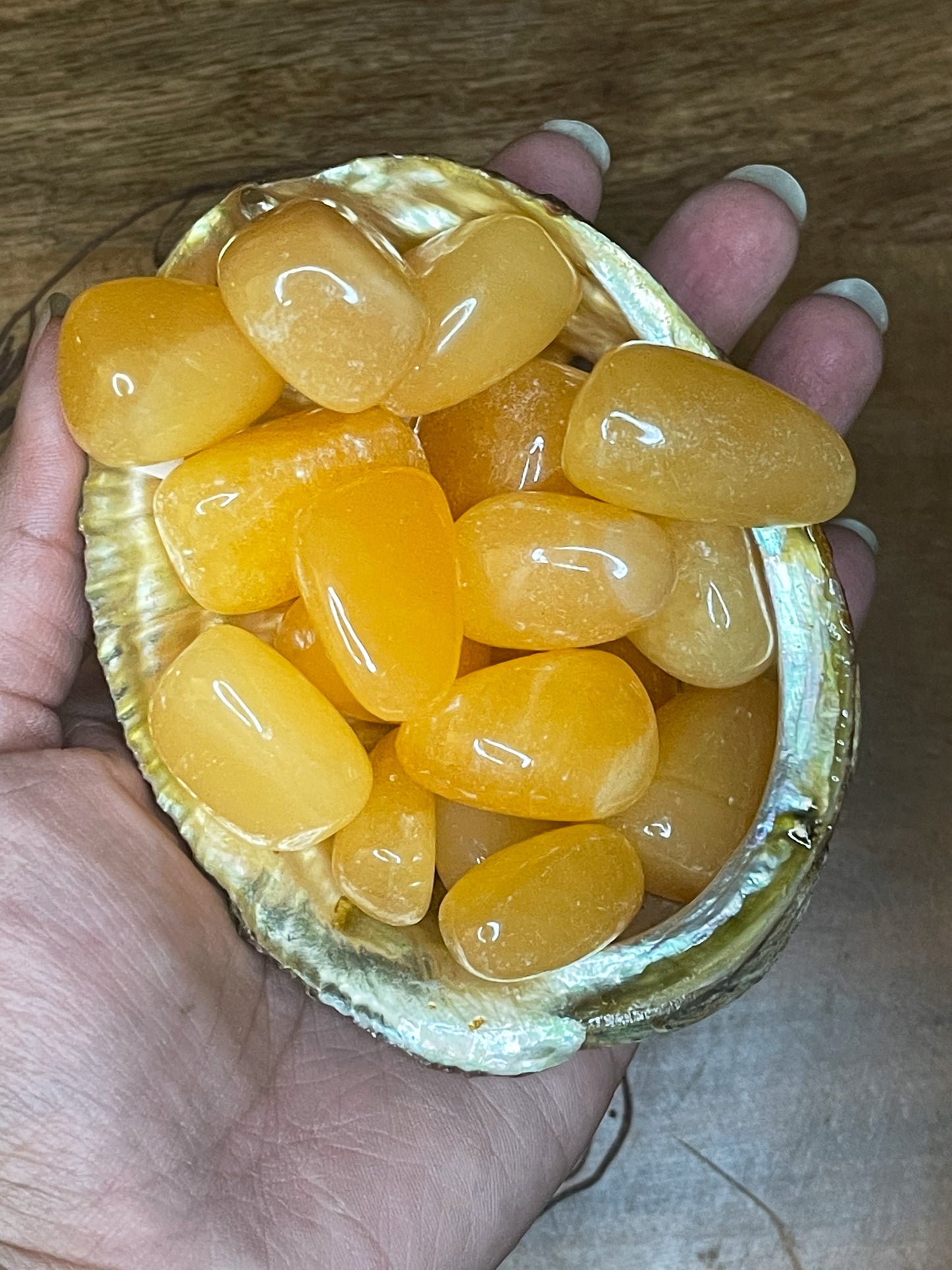 Sherbert Orange Calcite Tumbles
