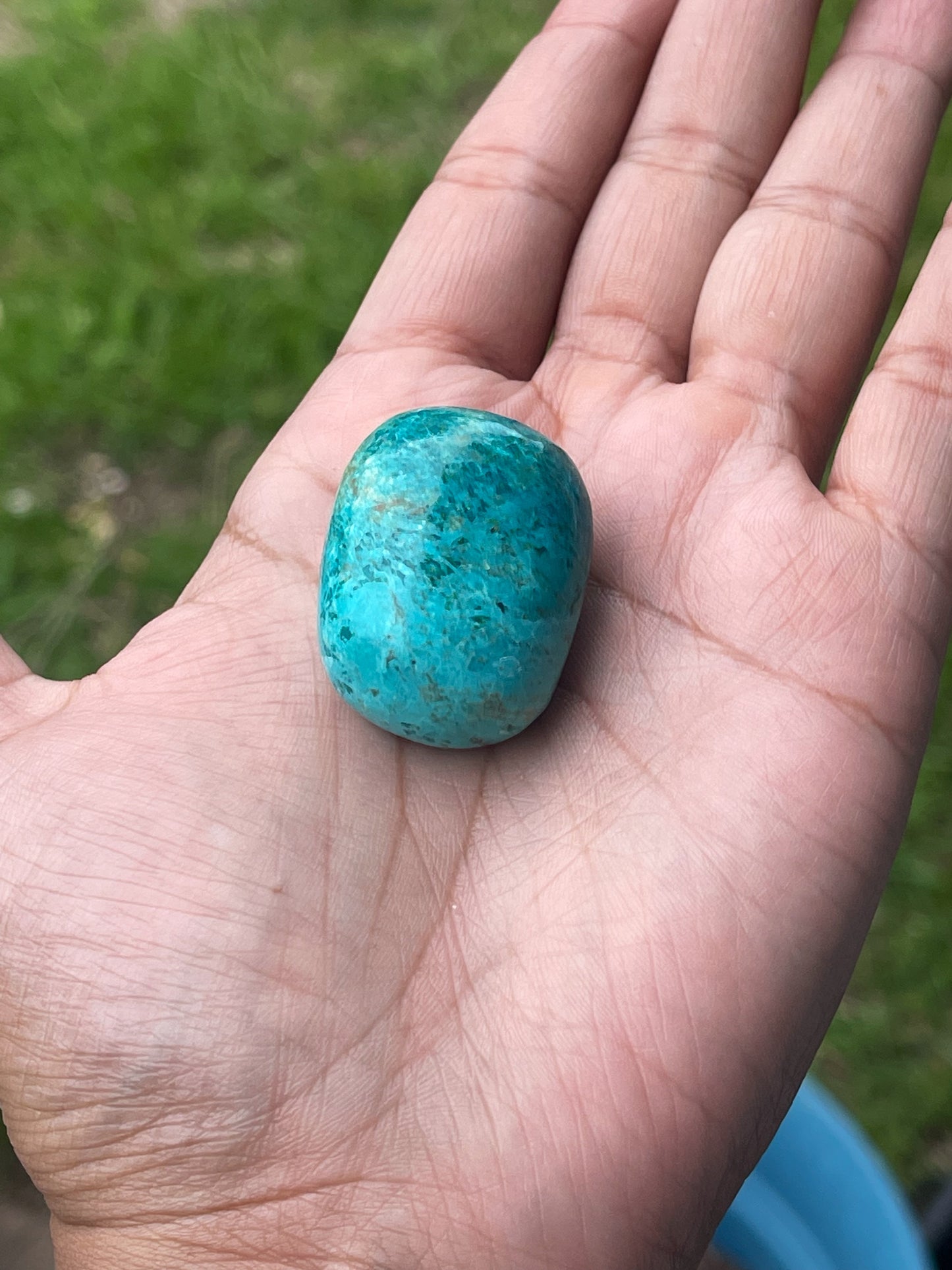 Peruvian Turquoise Tumbles & Palm Stones