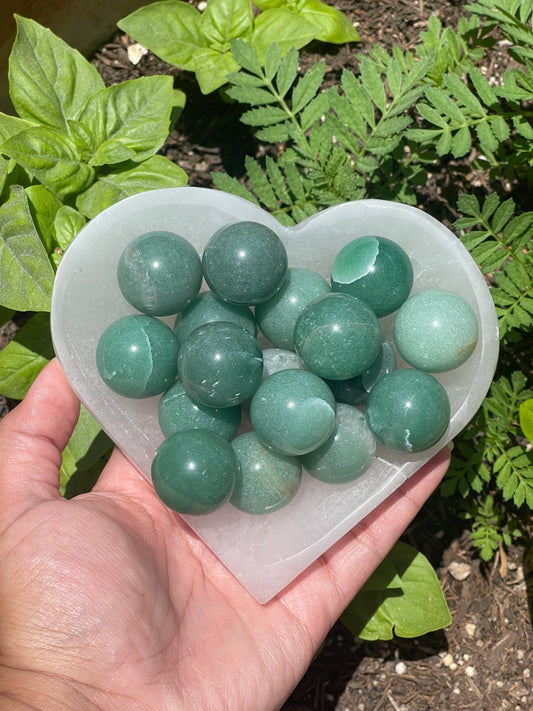 Green Strawberry Quartz Spheres